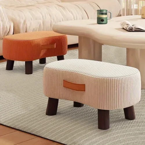 Simple Shoe Changing Stool Living Room Sofa Pedal Stool Coffee Soft Bag Household Nordic Furniture Shoe Bench Dining